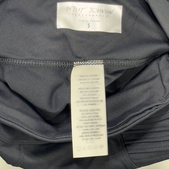 BETSEY JOHNSON Women's Black Activewear Leggings Tufted w/ Mesh Inserts Size S - Picture 6 of 7
